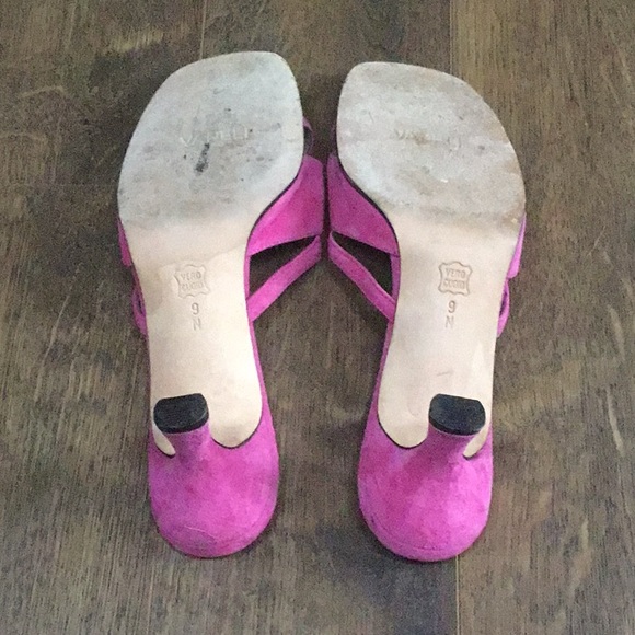 Van Eli pink suede heels sz 9 Narrow/8 - Picture 3 of 3